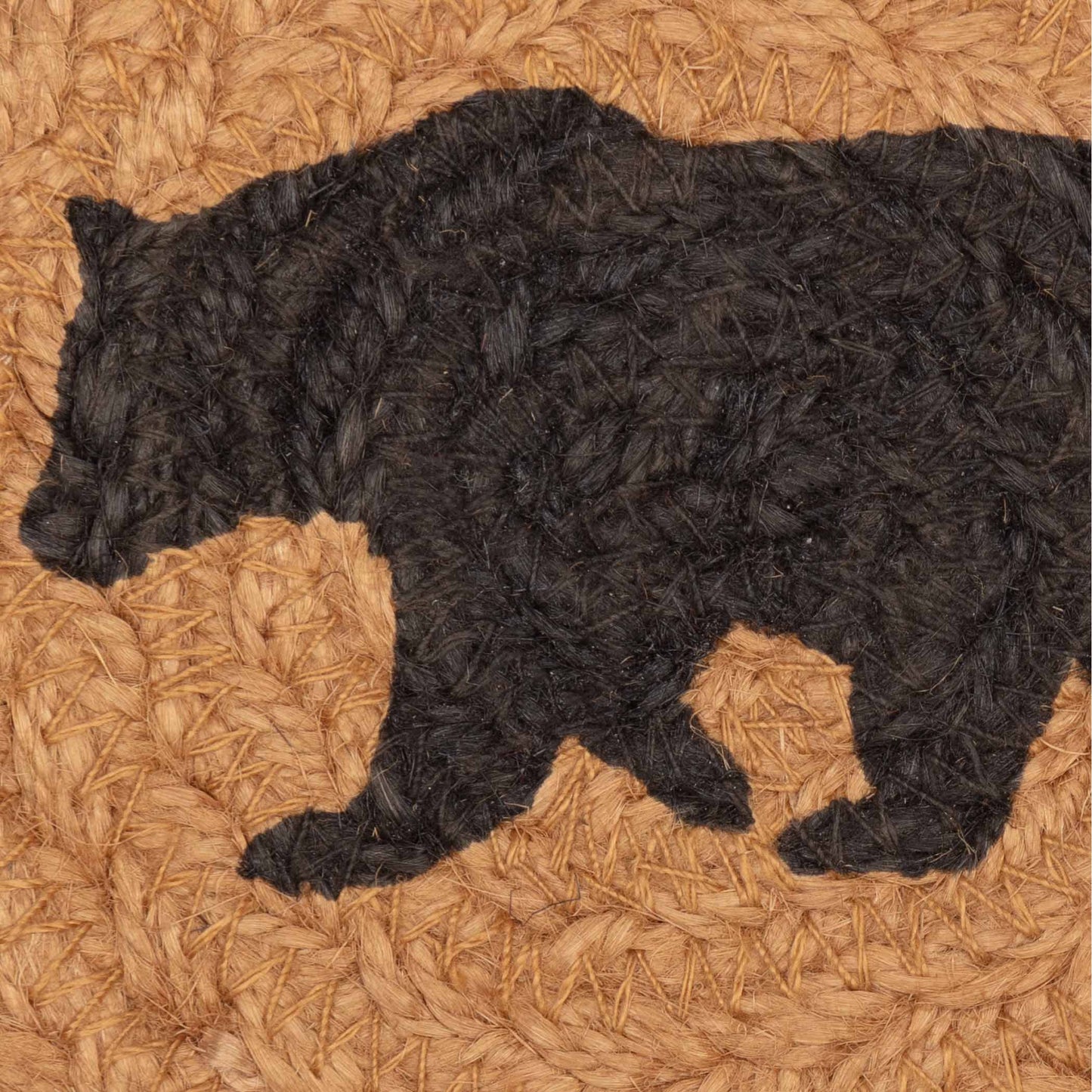 Wyatt Stenciled Bear Jute Coaster Set of 6 - 3 Feathers Design and Graphics & 3 Feathers Mercantile