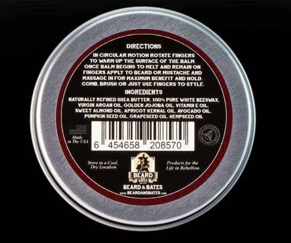 Beard & Bates - 1878 Black Label Beard Balm - Classic Styling Finishing Balm