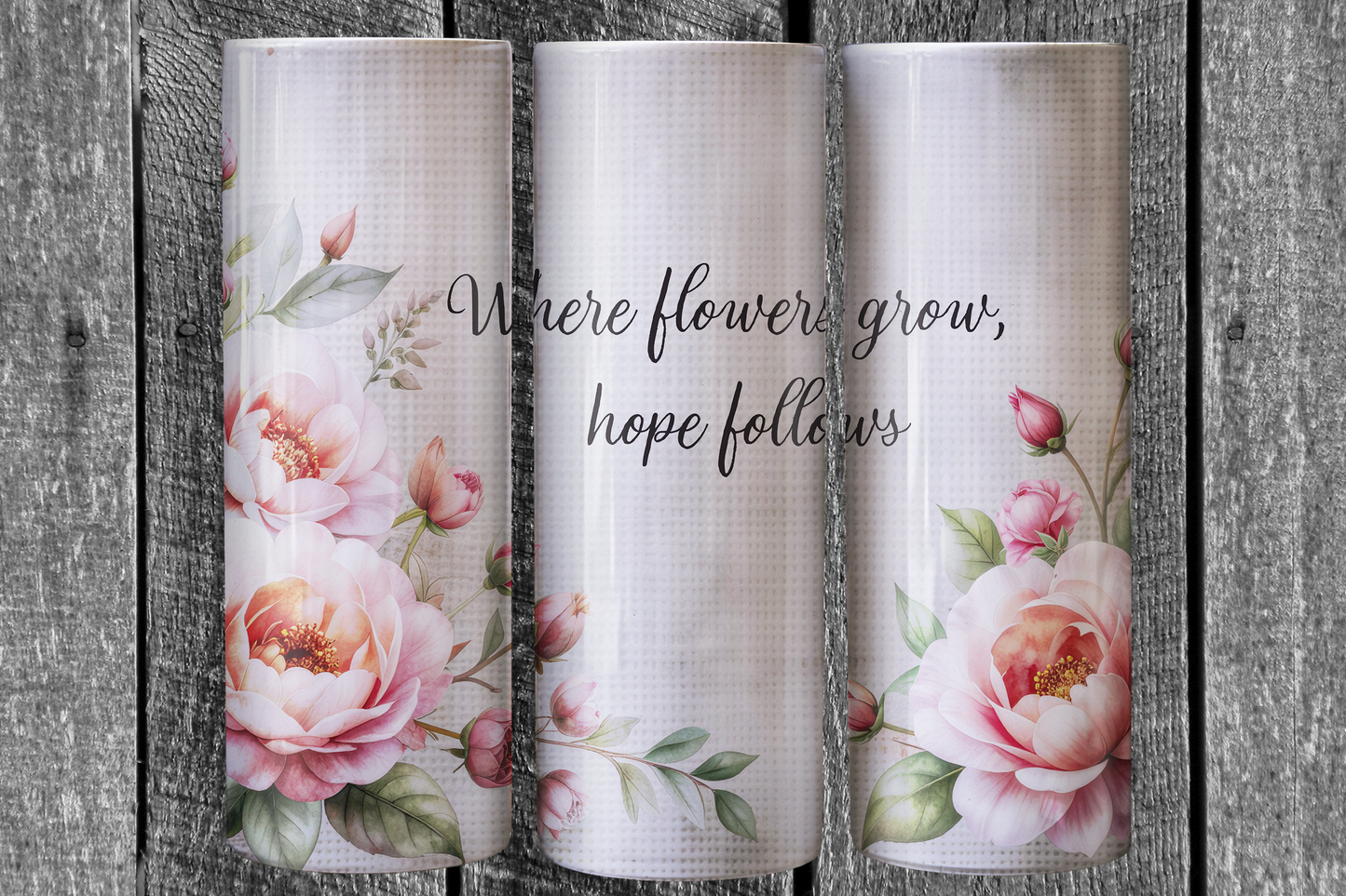Tumbler, 20 oz Skinny, Where Wildflowers Grow