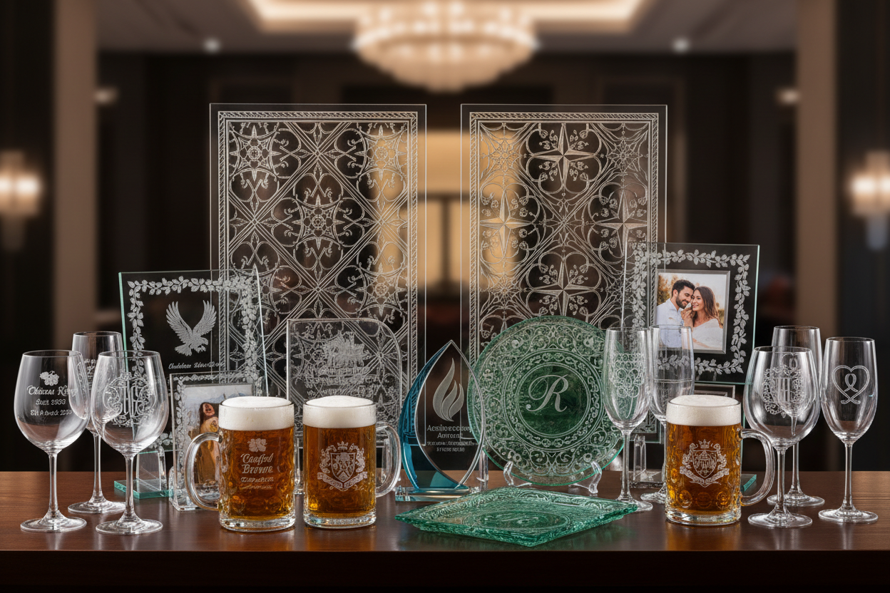Laser-Engraved Glass Products