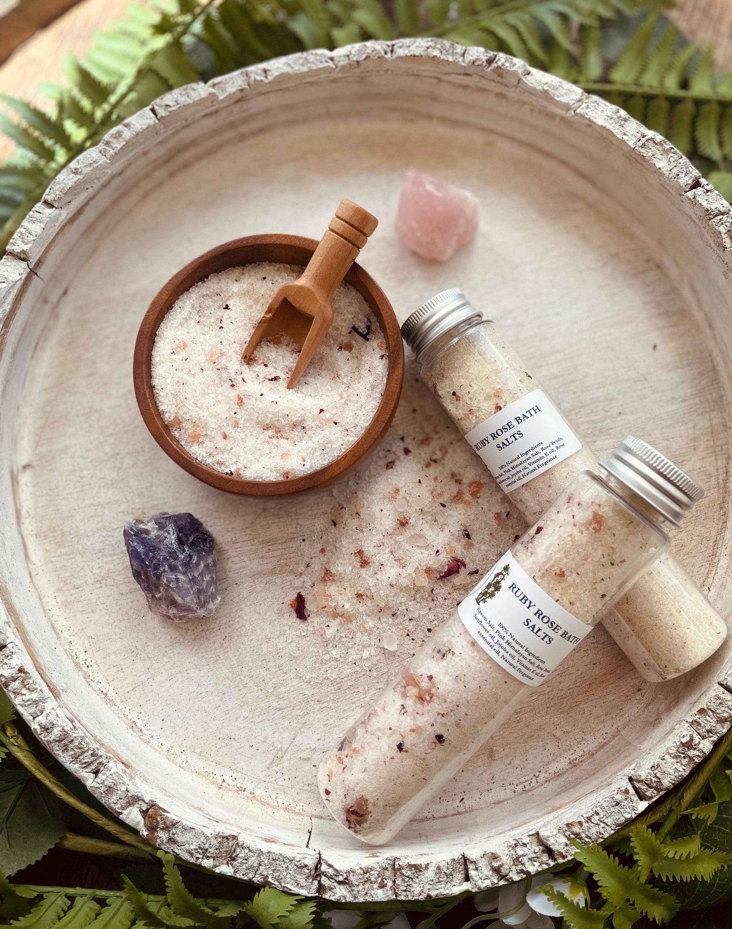 Sage & Stone Apothecary - Ruby Rose Bath Salt Tubes