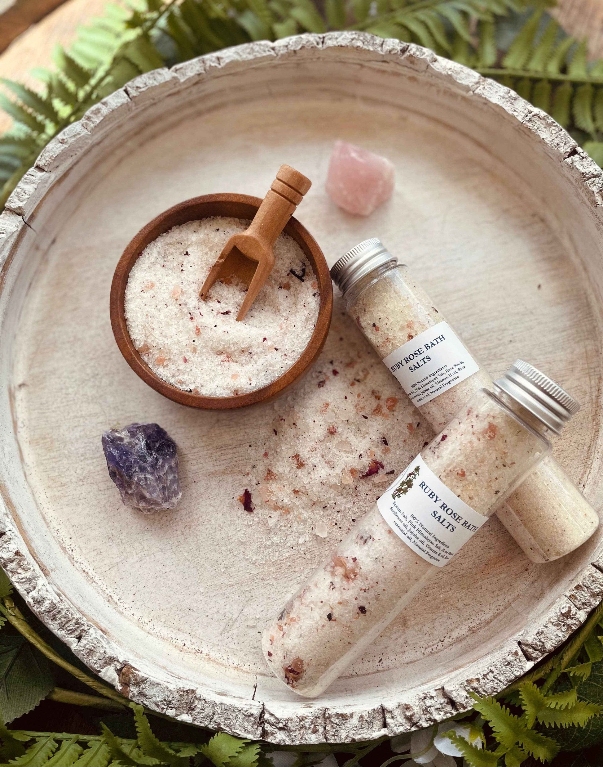 Sage & Stone Apothecary - Ruby Rose Bath Salt Tubes