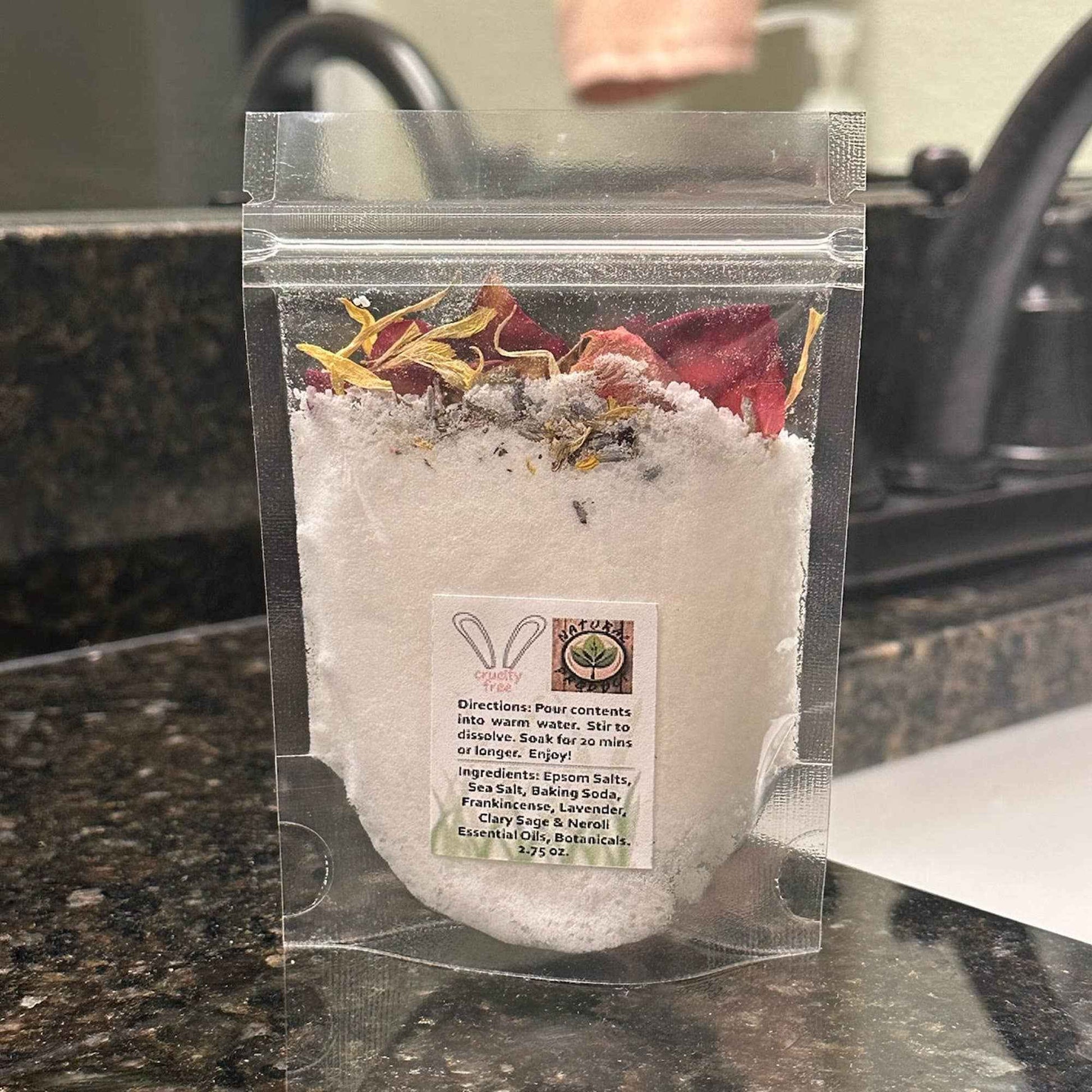 Peace Bath Salt Blend Natural Healthy Essential Oils