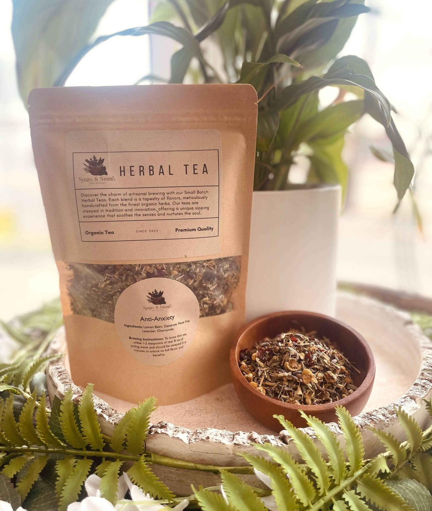 Sage & Stone Apothecary - Anti-Anxiety Herbal Tea: 1.5oz