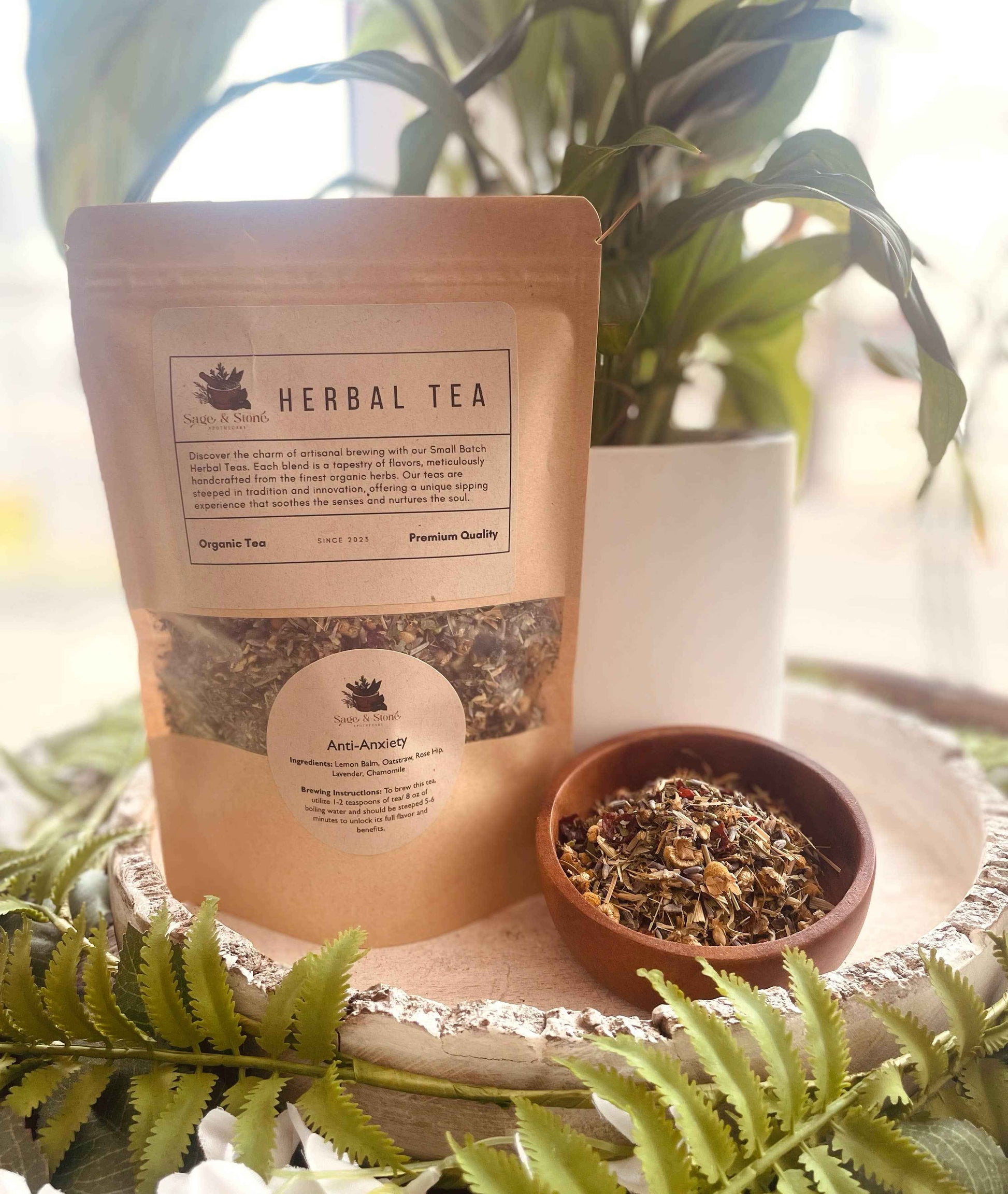 Sage & Stone Apothecary - Anti-Anxiety Herbal Tea: 1.5oz