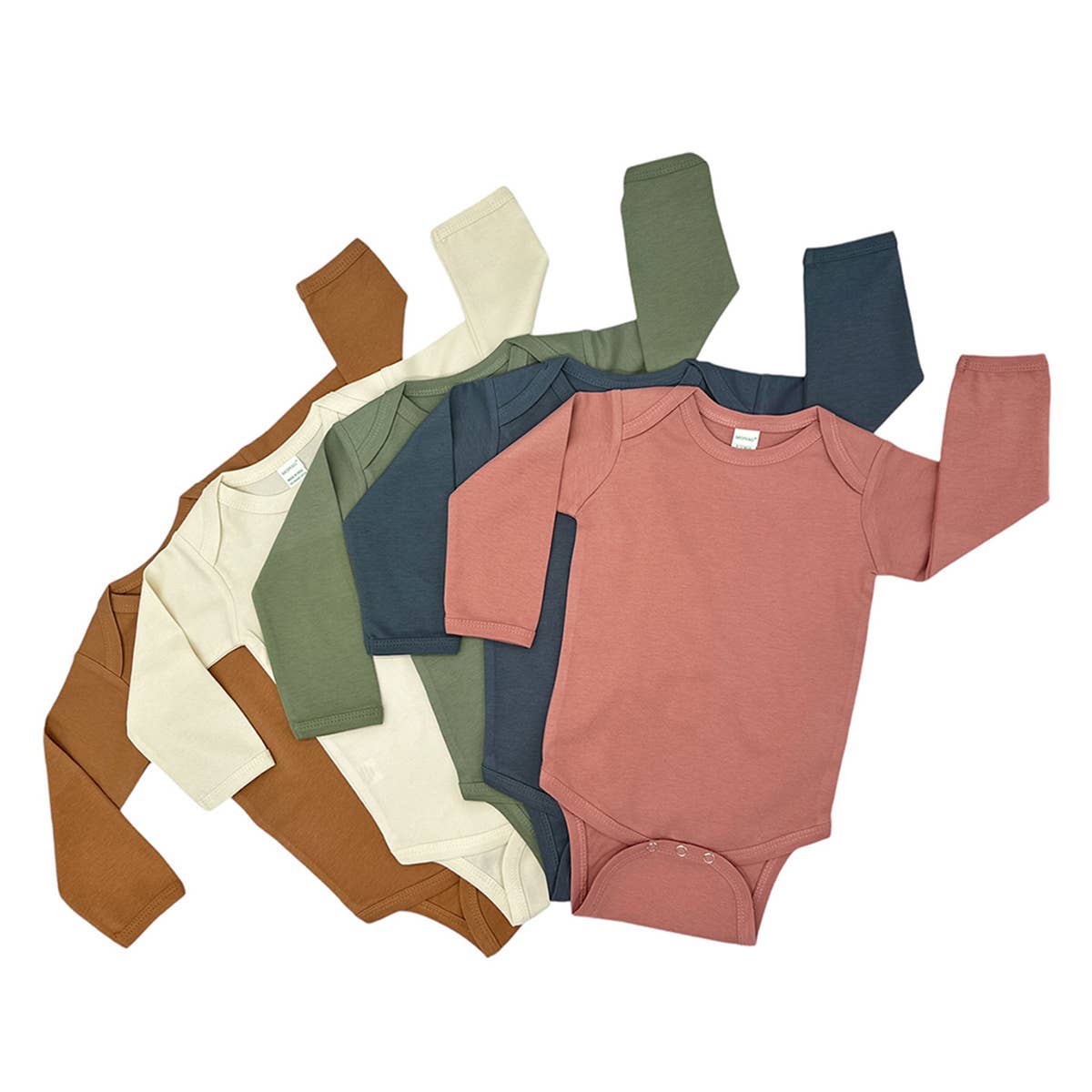 Organic Long Sleeve Baby Bodysuit, Sustainable Baby Creeper : Mauve / 6-12M - 3 Feathers Design and Graphics & 3 Feathers Mercantile