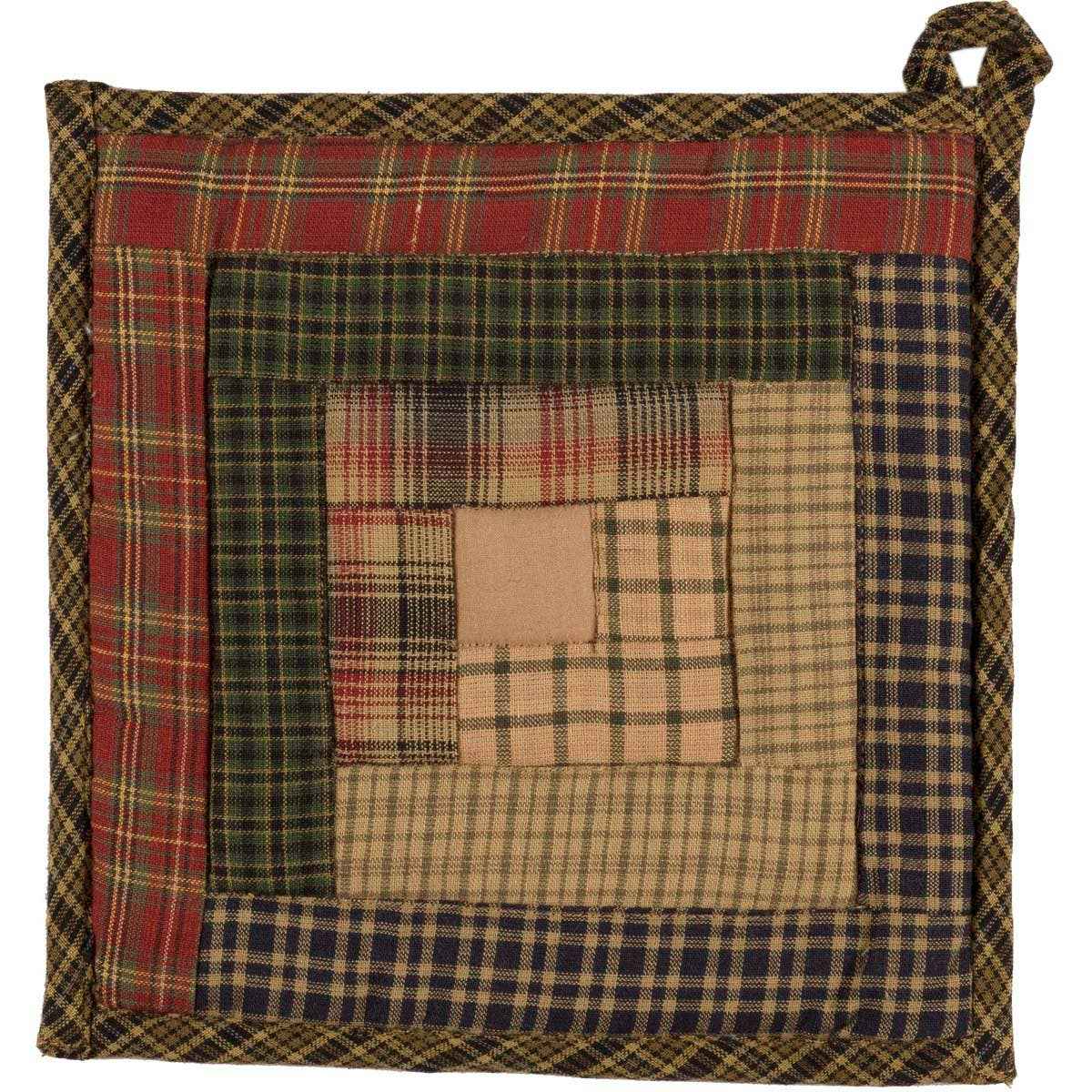 Tea Cabin Pot Holder Patchwork 8x8