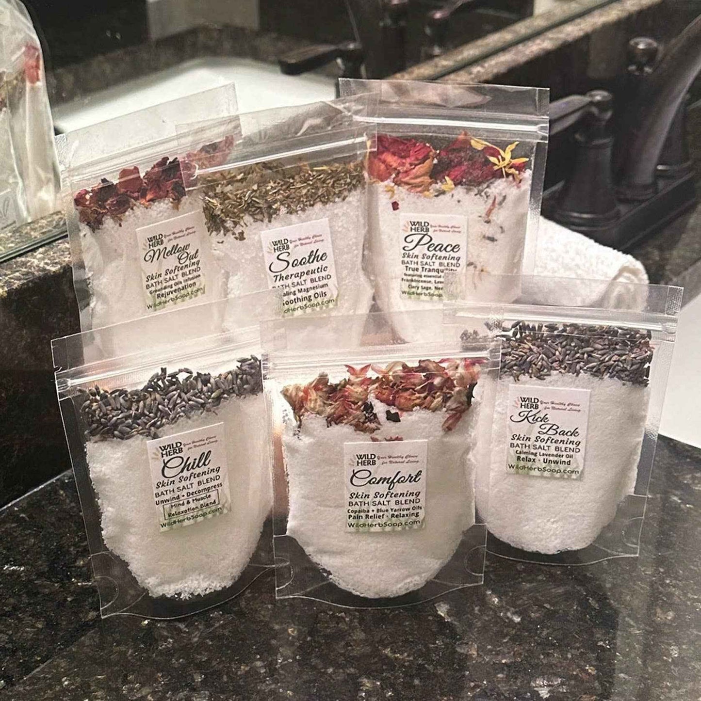Bath Salts Soak Essential Oils Epsom Sea Salt Skin Softening: Chill