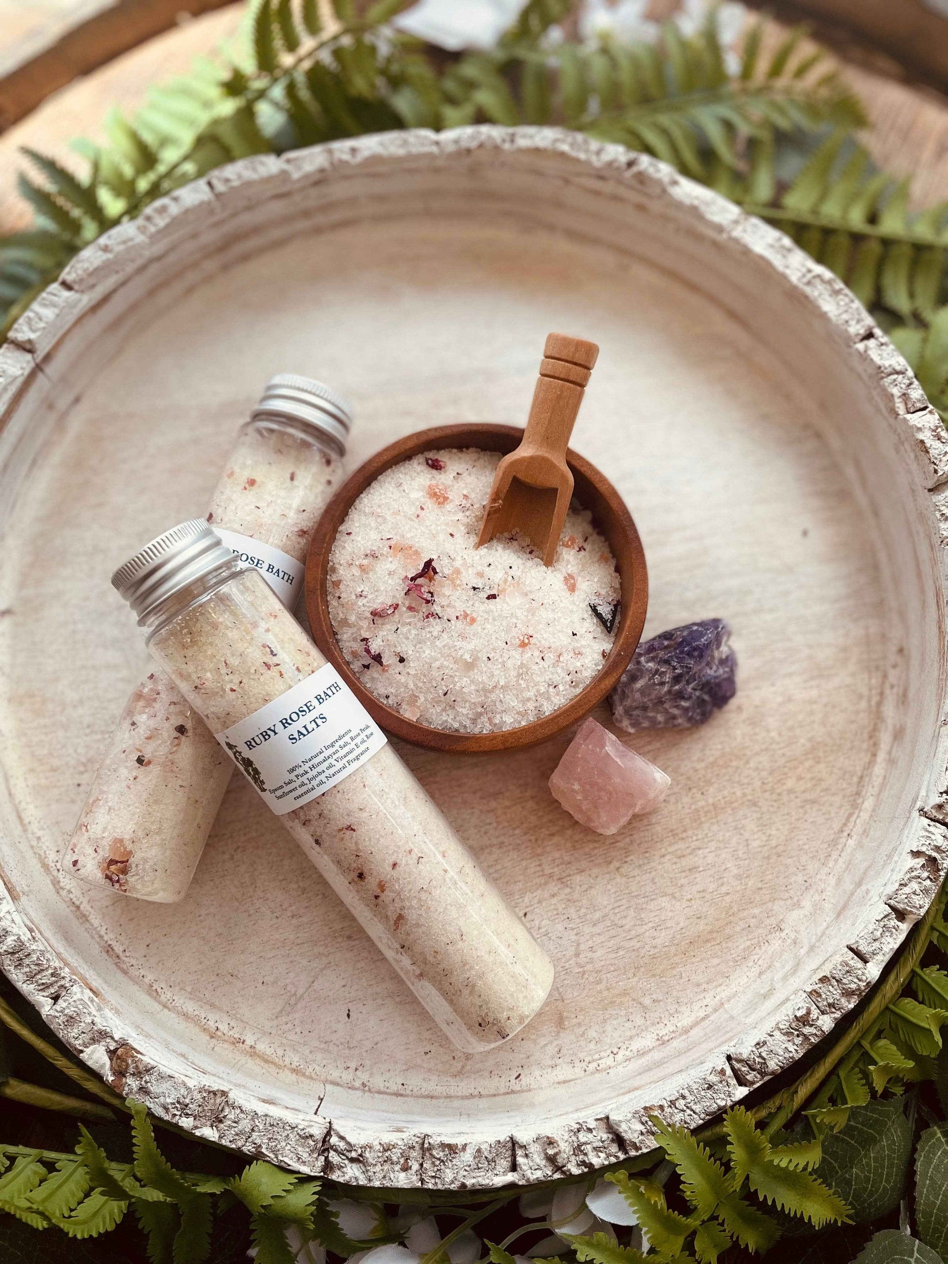 Sage & Stone Apothecary - Ruby Rose Bath Salt Tubes
