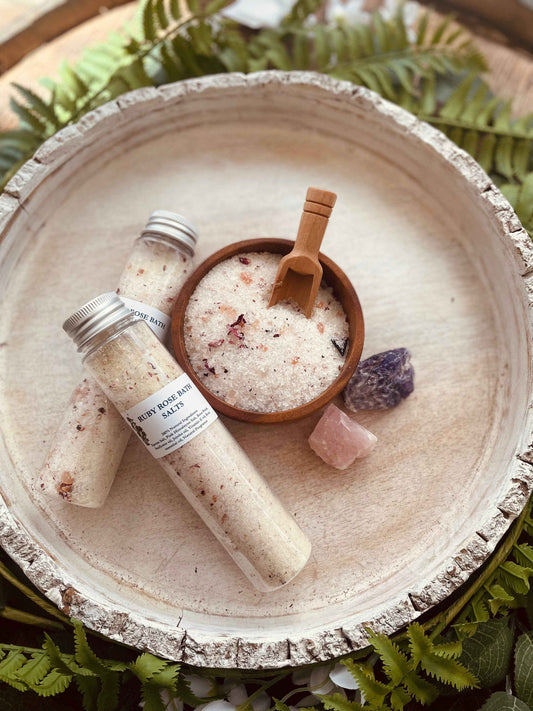 Sage & Stone Apothecary - Ruby Rose Bath Salt Tubes