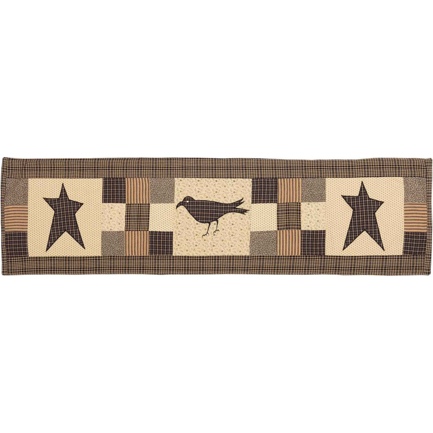 Kettle Grove Runner Crow and Star 13x48