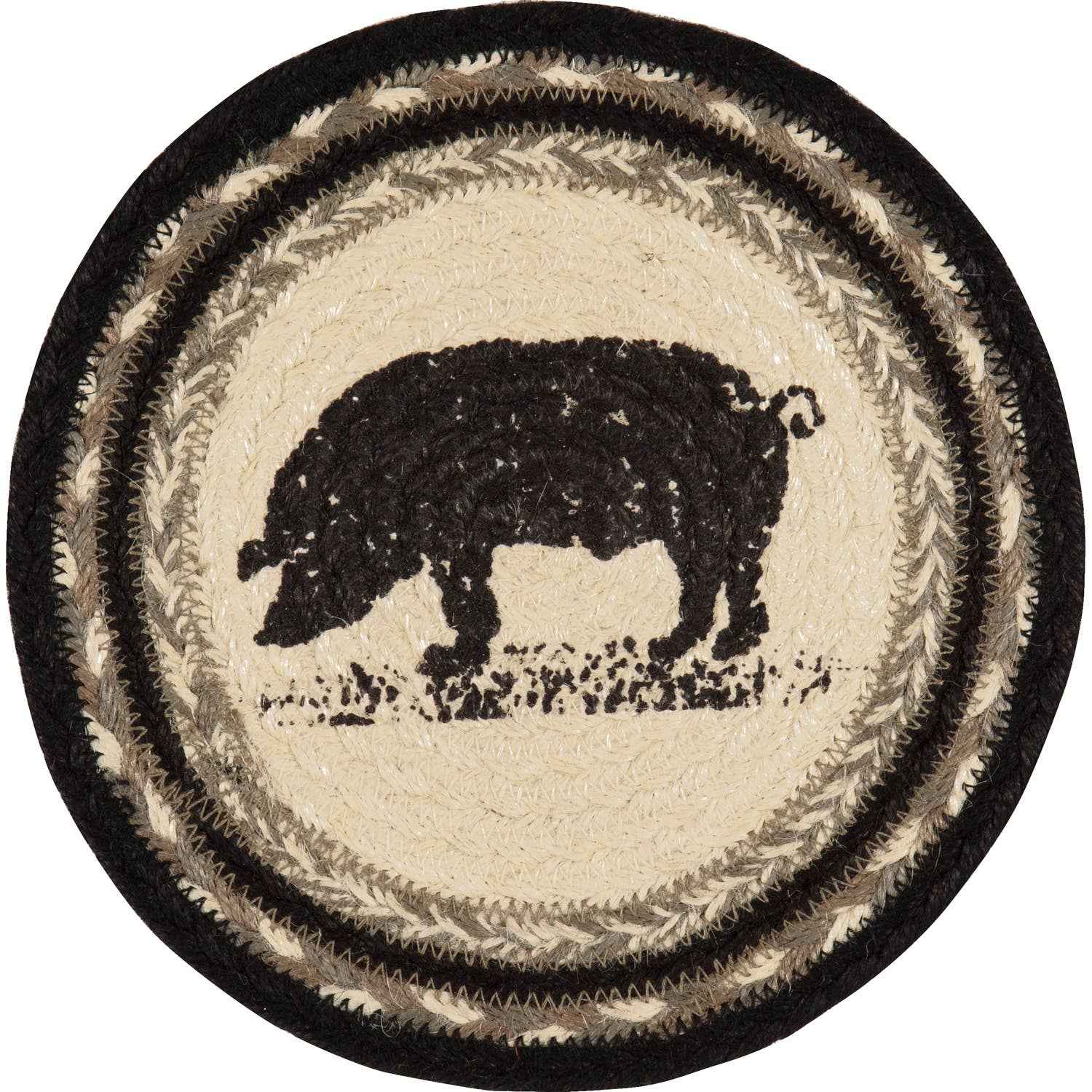 Sawyer Mill Charcoal Pig Jute Trivet
