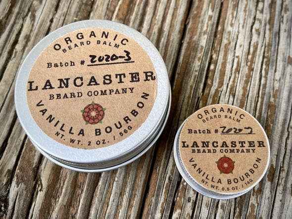 Lancaster Beard Company - Vanilla Bourbon Organic Beard Balm: 0.5 Oz