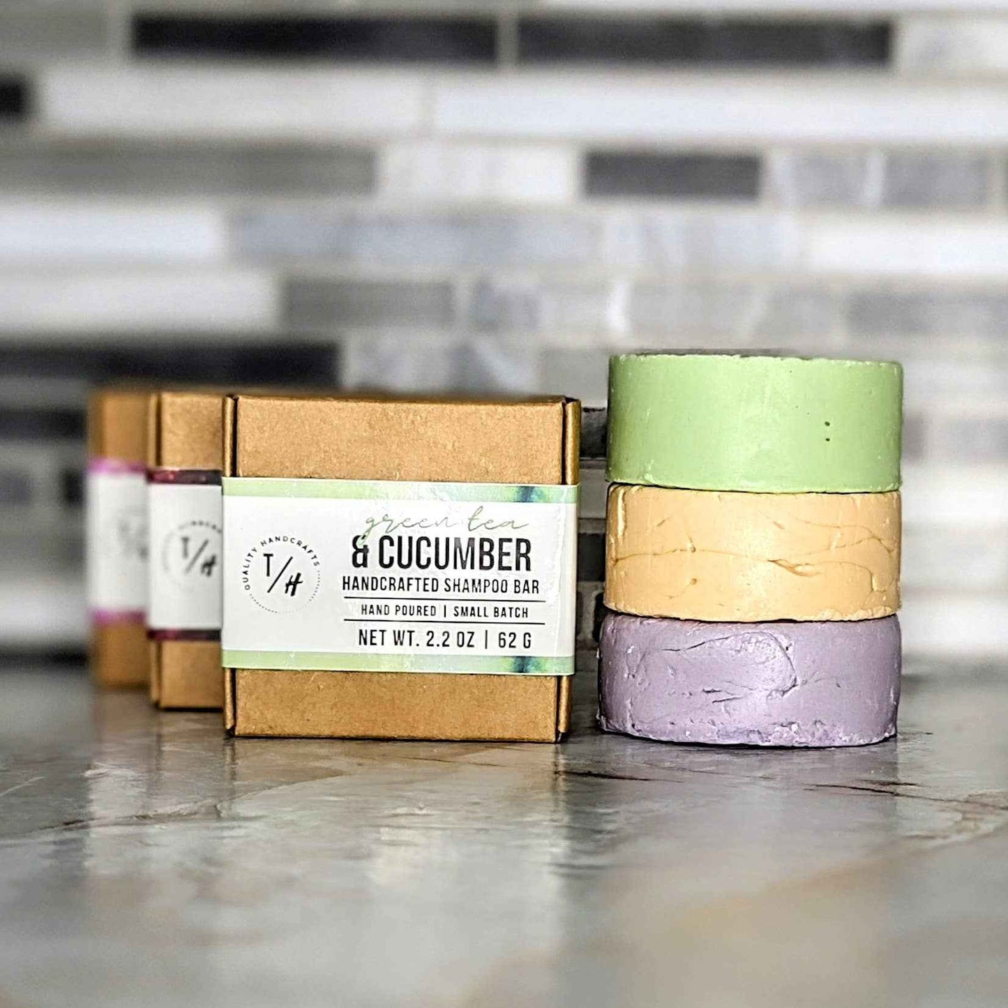 Toliver's Handmade - Solid Shampoo Bar - 2 oz - Wholesale or White Label: Labeled / All Natural Rosemary Melon