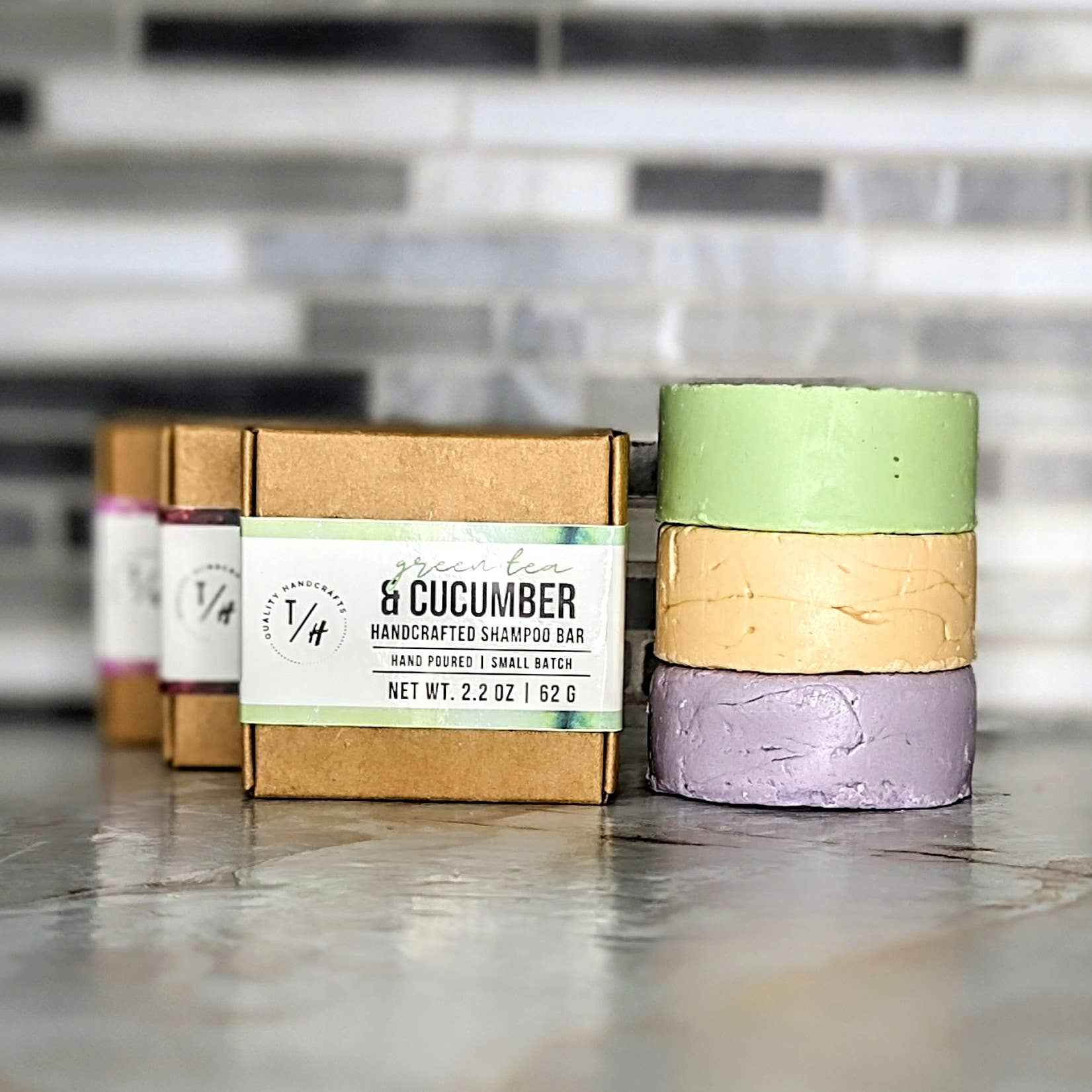 Toliver's Handmade - Solid Shampoo Bar - 2 oz - Wholesale or White Label: Labeled / All Natural Rosemary Melon