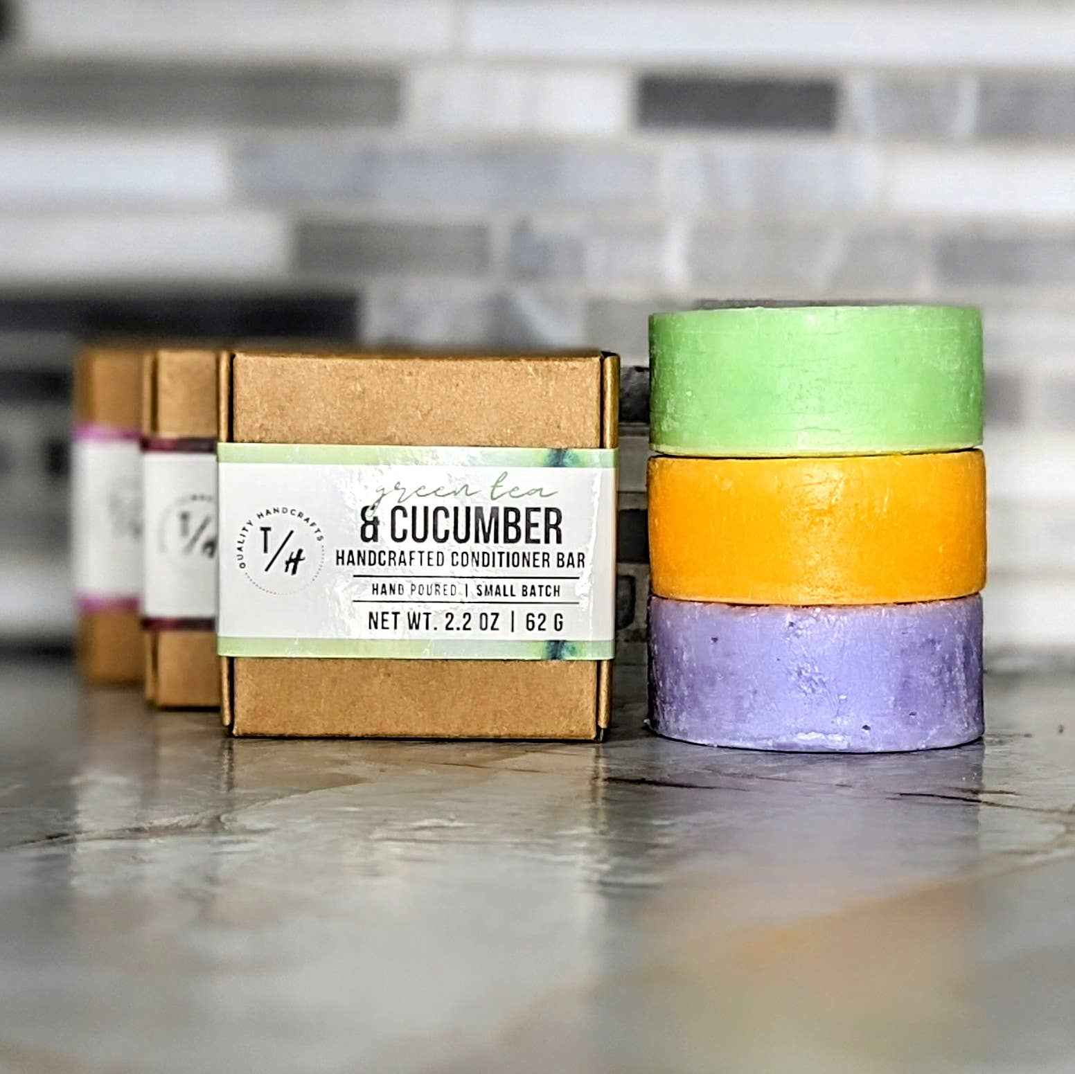 Toliver's Handmade - Solid Conditioner Bar - 1.8 oz - Wholesale or White Label: All Natural Rosemary Melon / Labeled