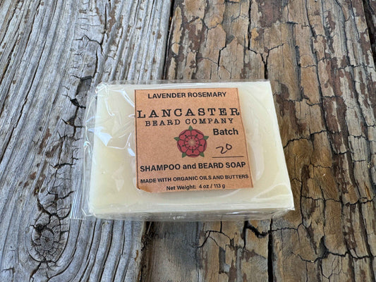 Lancaster Beard Company - Lavender Rosemary Beard Soap/Shampoo/Face Wash/Shave Soap