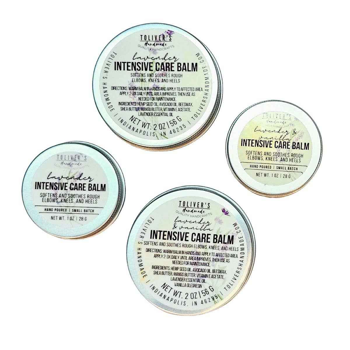 Toliver's Handmade - Intensive Elbow, Knee, & Heel Balm - Wholesale / White Label: Labeled / All Natural Frankincense / 1 oz