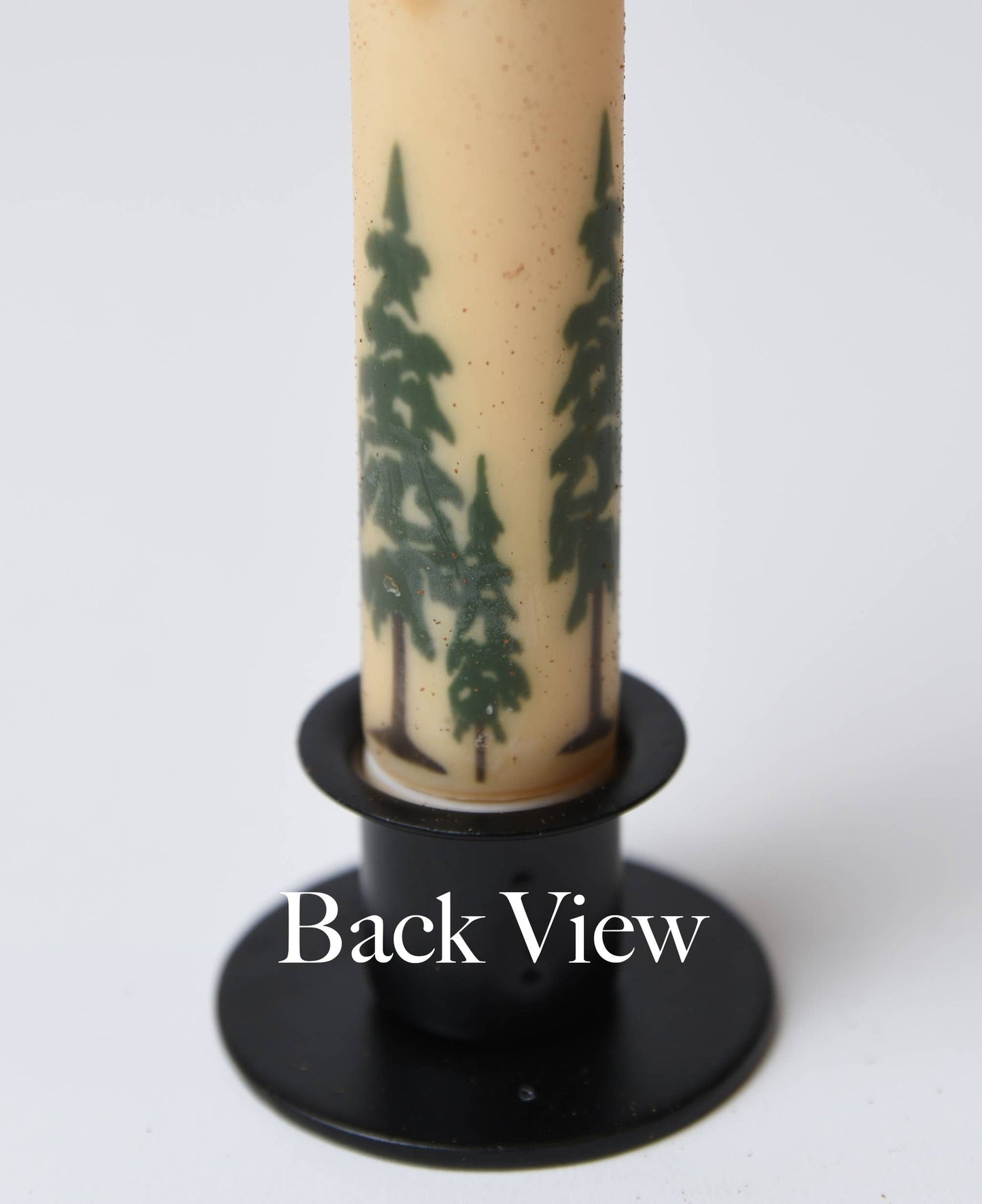 Deer in the Woods Panorama LED Timer Taper Candle: Top Dusted - 3 Feathers Design and Graphics & 3 Feathers Mercantile