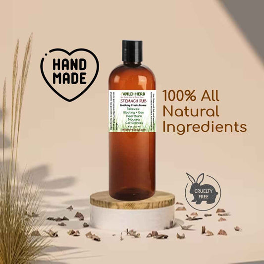 Stomach Rub: All Natural Gas Indigestion Heartburn & Nausea :  2 oz