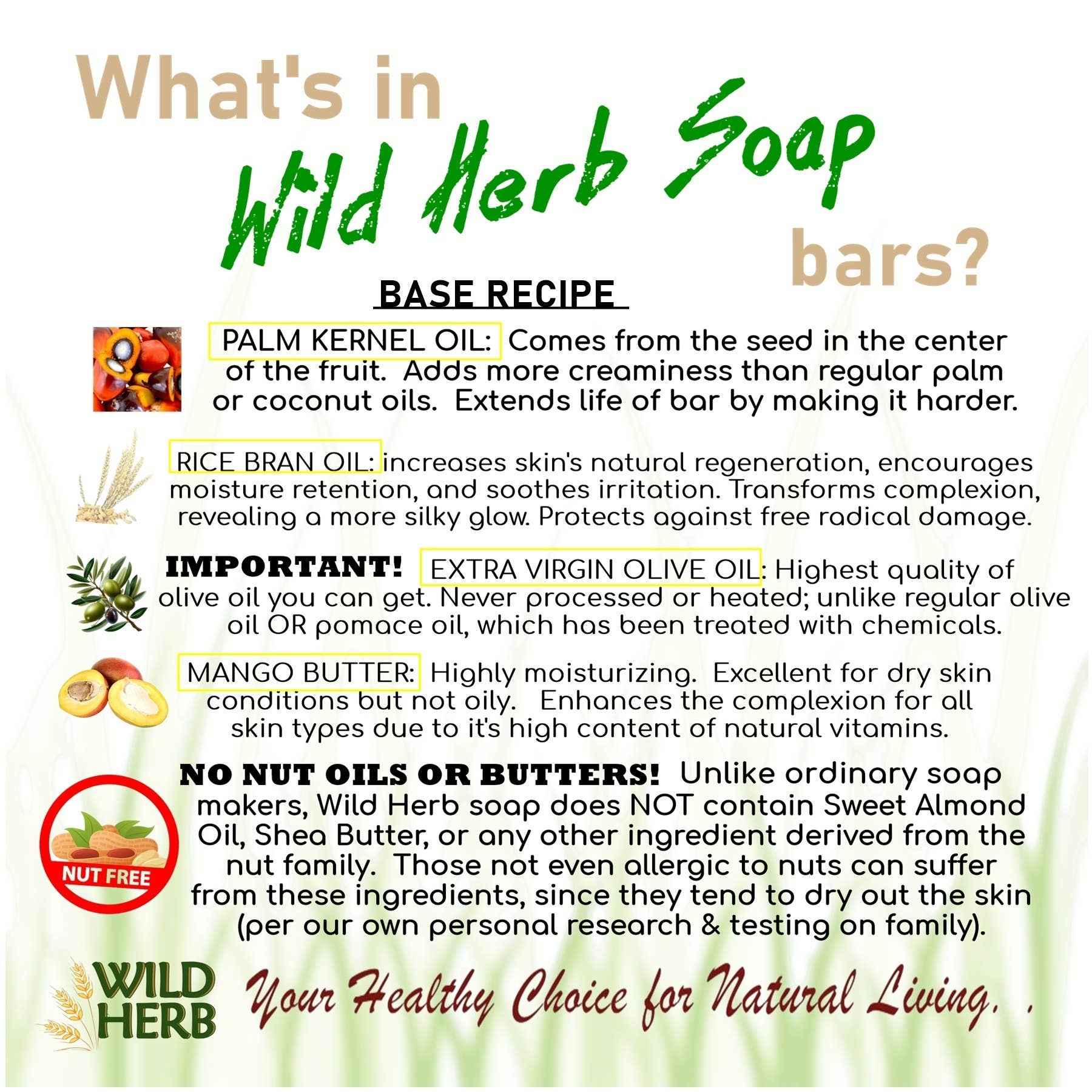 Wild Herb:Sweet Dreams Natural Organic Soap Bar Topped with Lavender