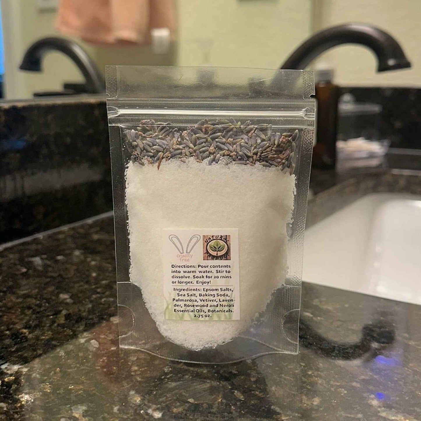 Chill Bath Salt Blend Natural Healthy Essential Oils Softens: Chill