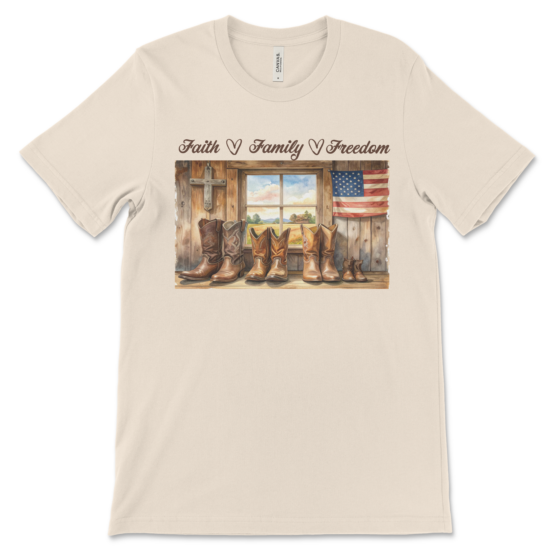 Heritage Collection - Faith Family Freedom TShirt Dust