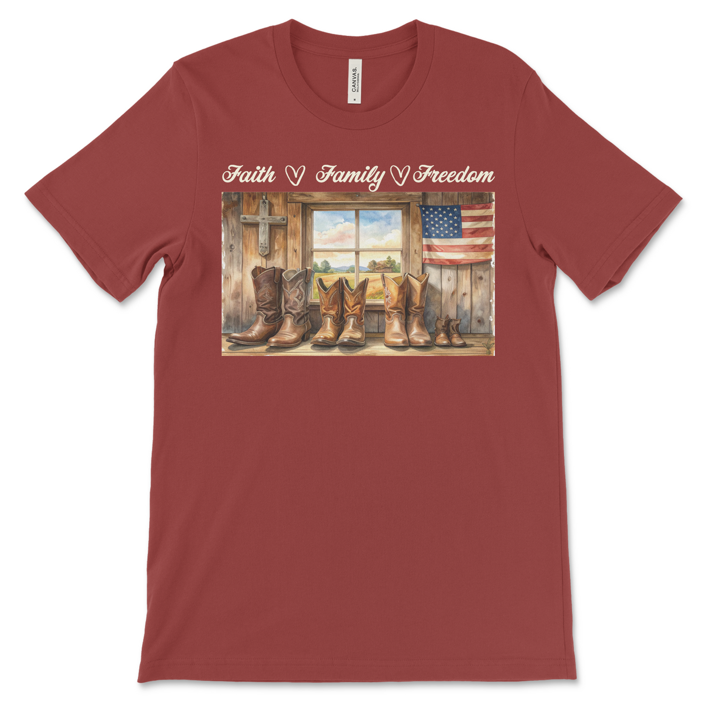 Heritage Collection - Faith Family Freedom TShirt Rust