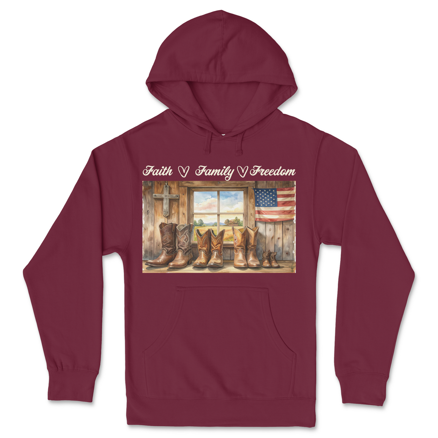 Heritage Collection - Faith Family Freedom - Midweight Pullover Hoody