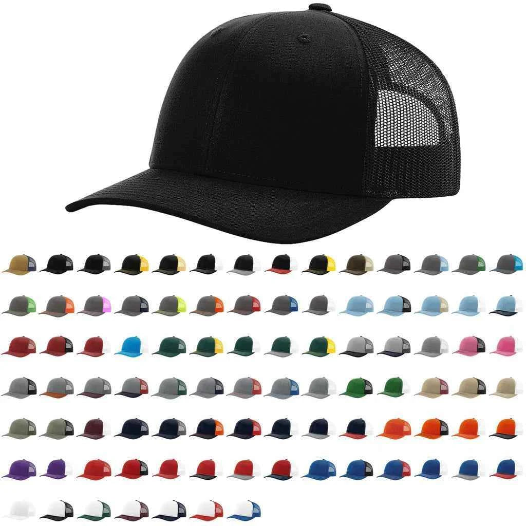 Gumptious Works - Richardson 112 Trucker Hat SnapBack Cap - Black
