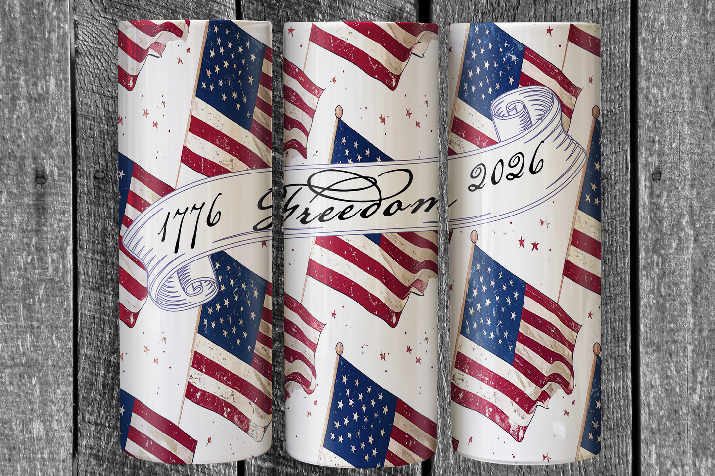 Tumbler, 20 oz Skinny, 1776 2026 Freedom
