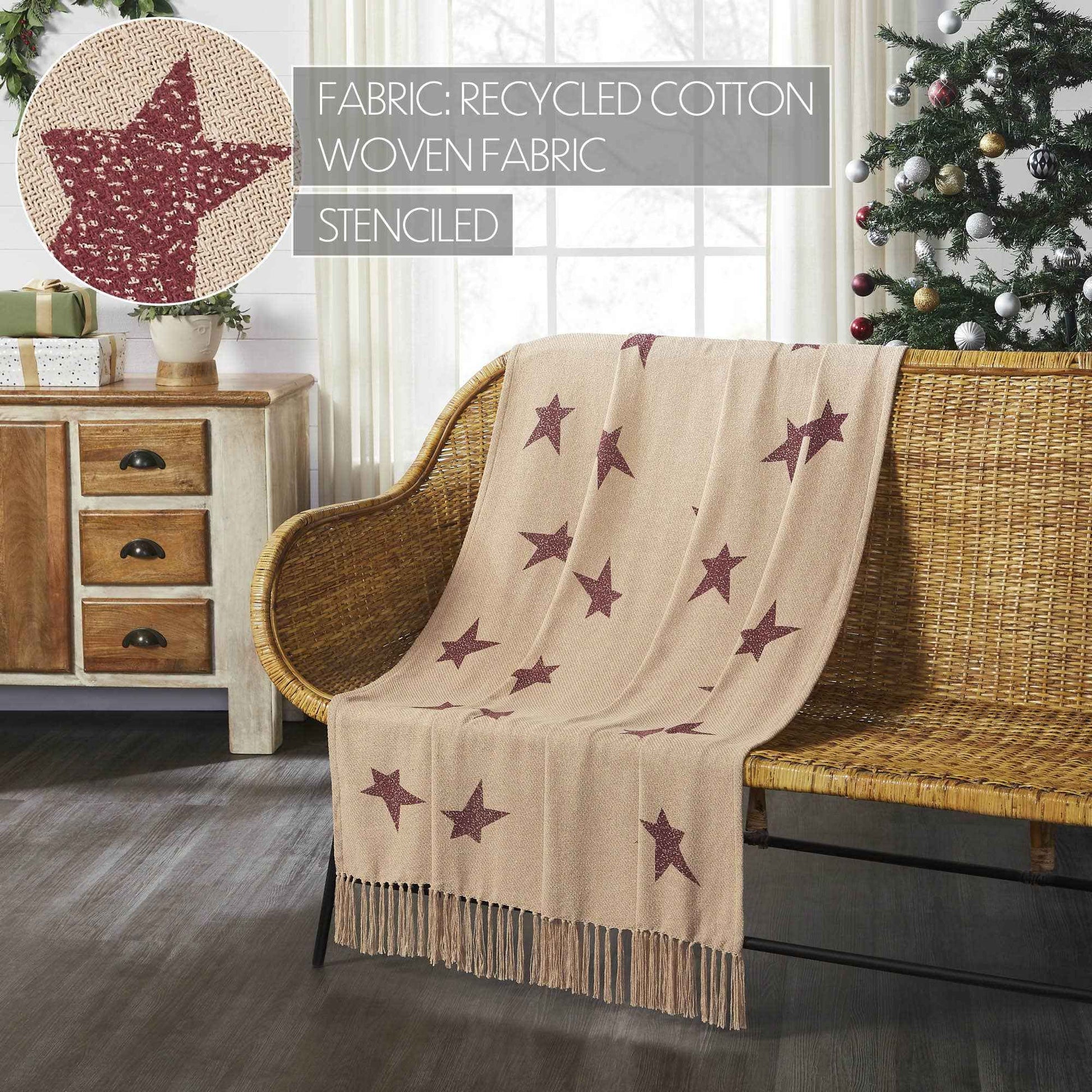 Gable Primitive Star Woven Throw 50x60