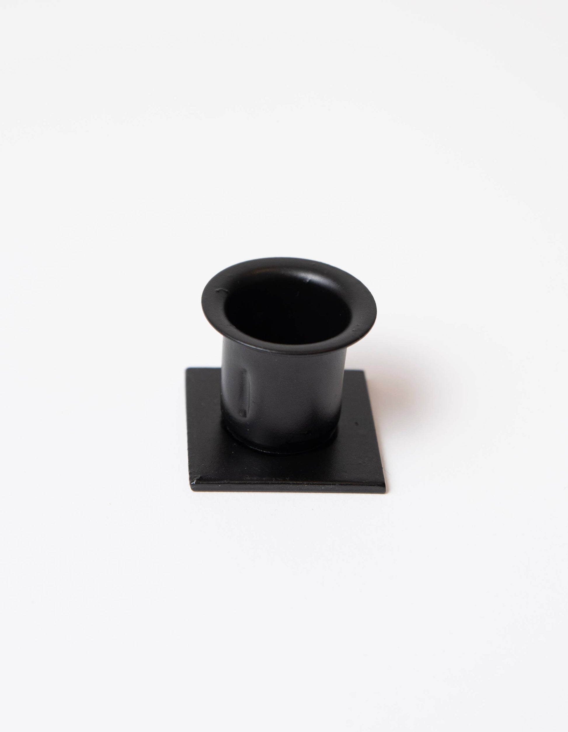 Black Iron Square Taper Holder - 3 Feathers Design and Graphics & 3 Feathers Mercantile