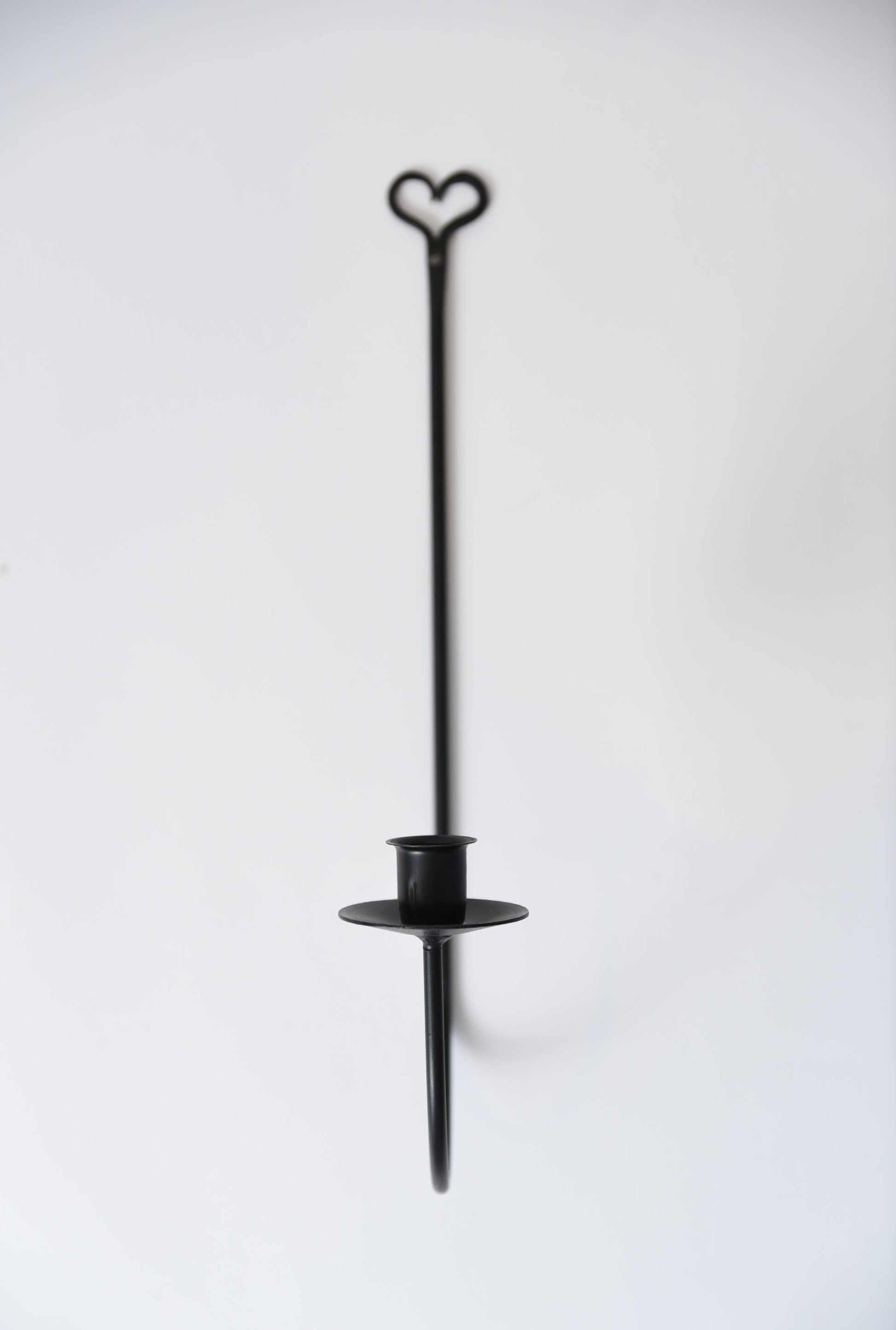 Iron Sconce Taper Holder with Heart - 3 Feathers Design and Graphics & 3 Feathers Mercantile