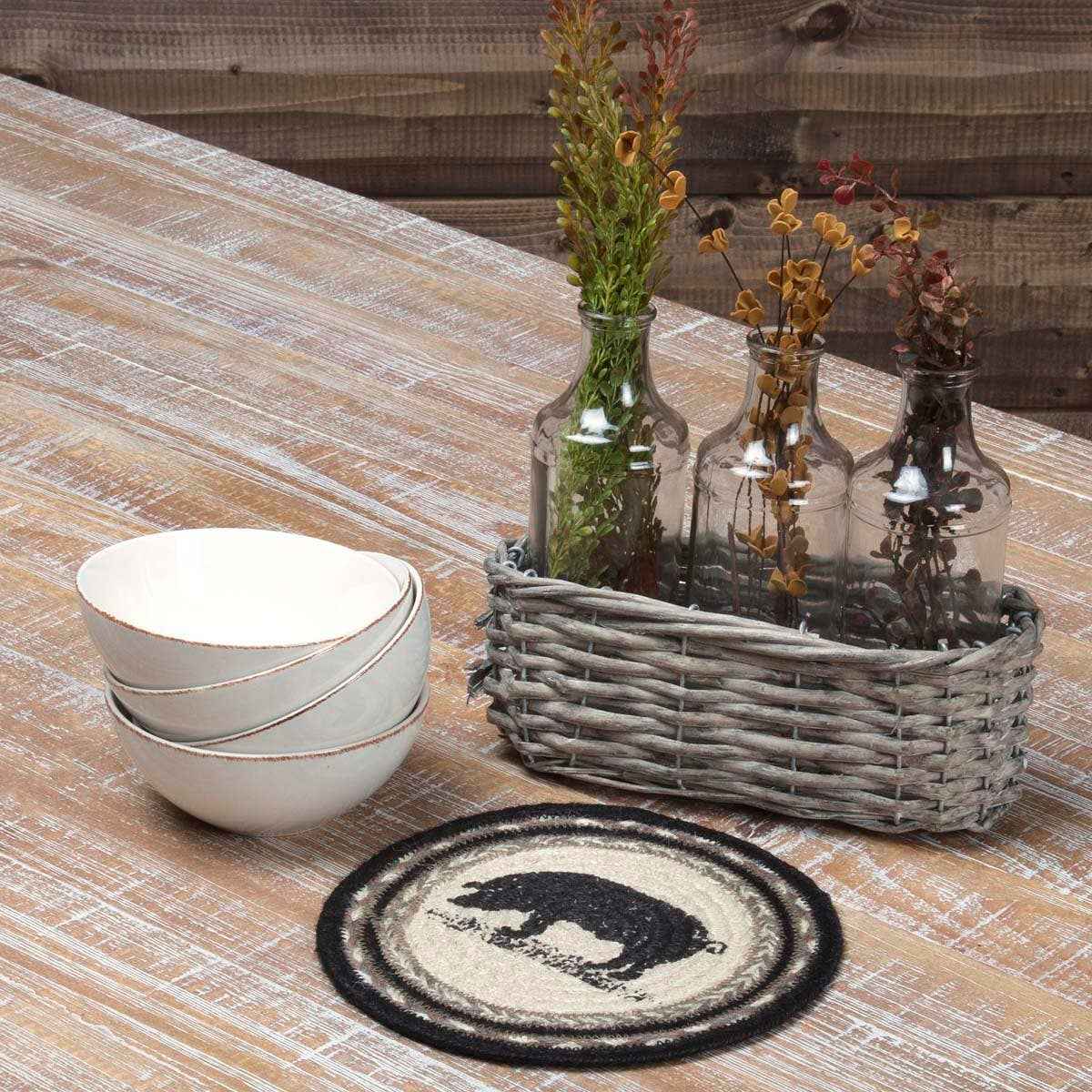 Sawyer Mill Charcoal Pig Jute Trivet