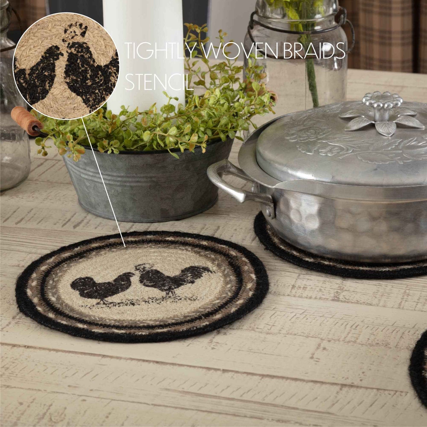 Sawyer Mill Charcoal Poultry Jute Trivet