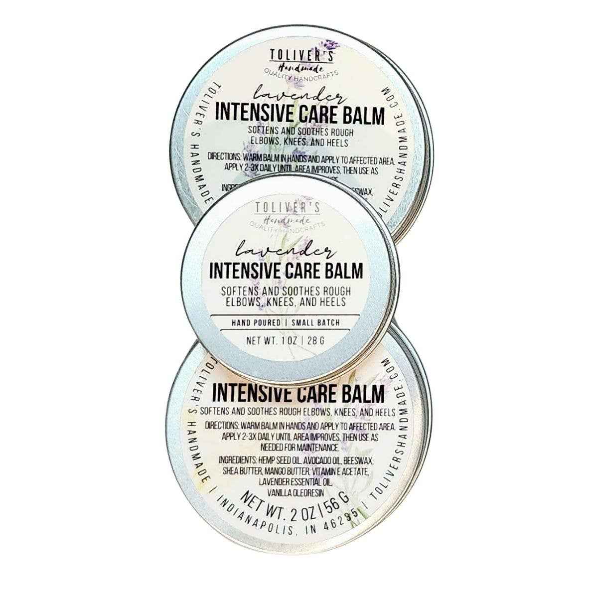 Toliver's Handmade - Intensive Elbow, Knee, & Heel Balm - Wholesale / White Label: Labeled / All Natural Frankincense / 1 oz