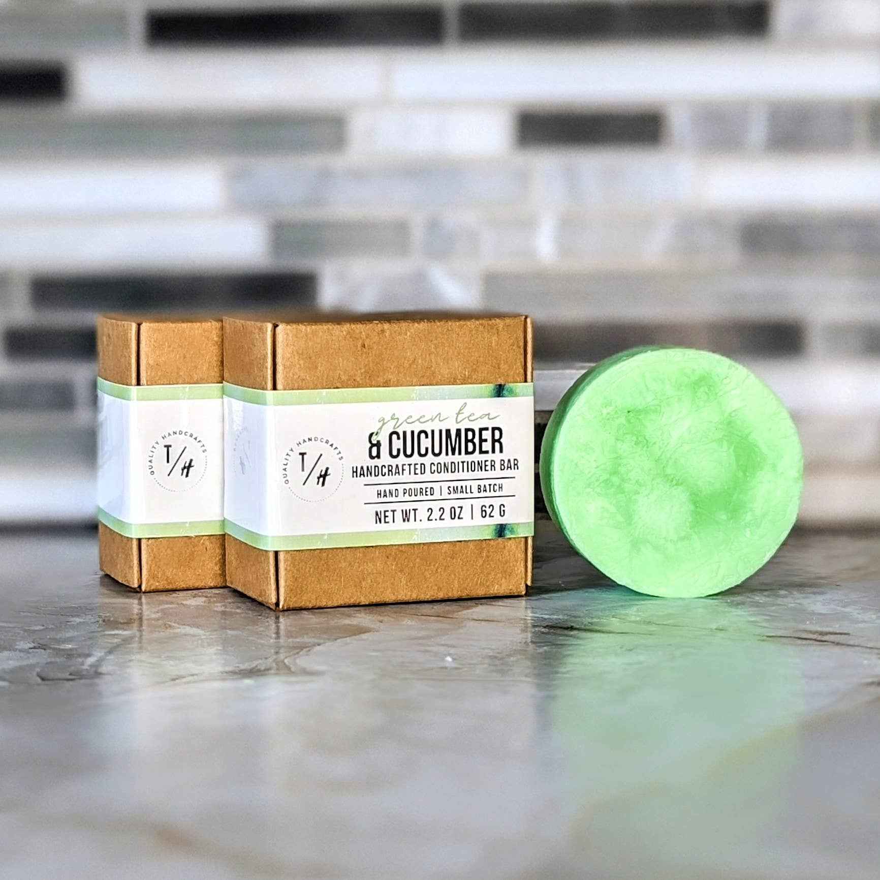 Toliver's Handmade - Solid Conditioner Bar - 1.8 oz - Wholesale or White Label: All Natural Rosemary Melon / Labeled