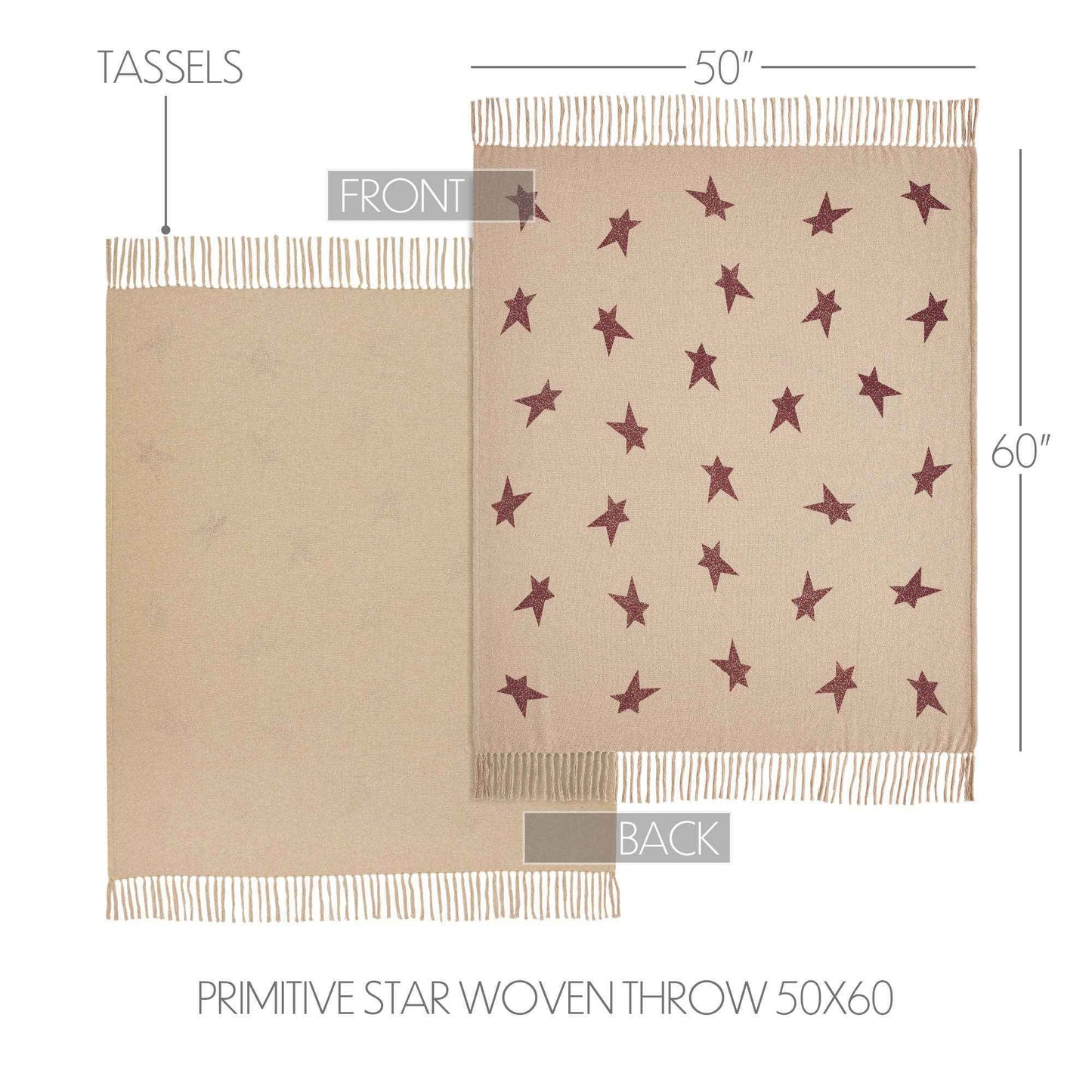 Gable Primitive Star Woven Throw 50x60