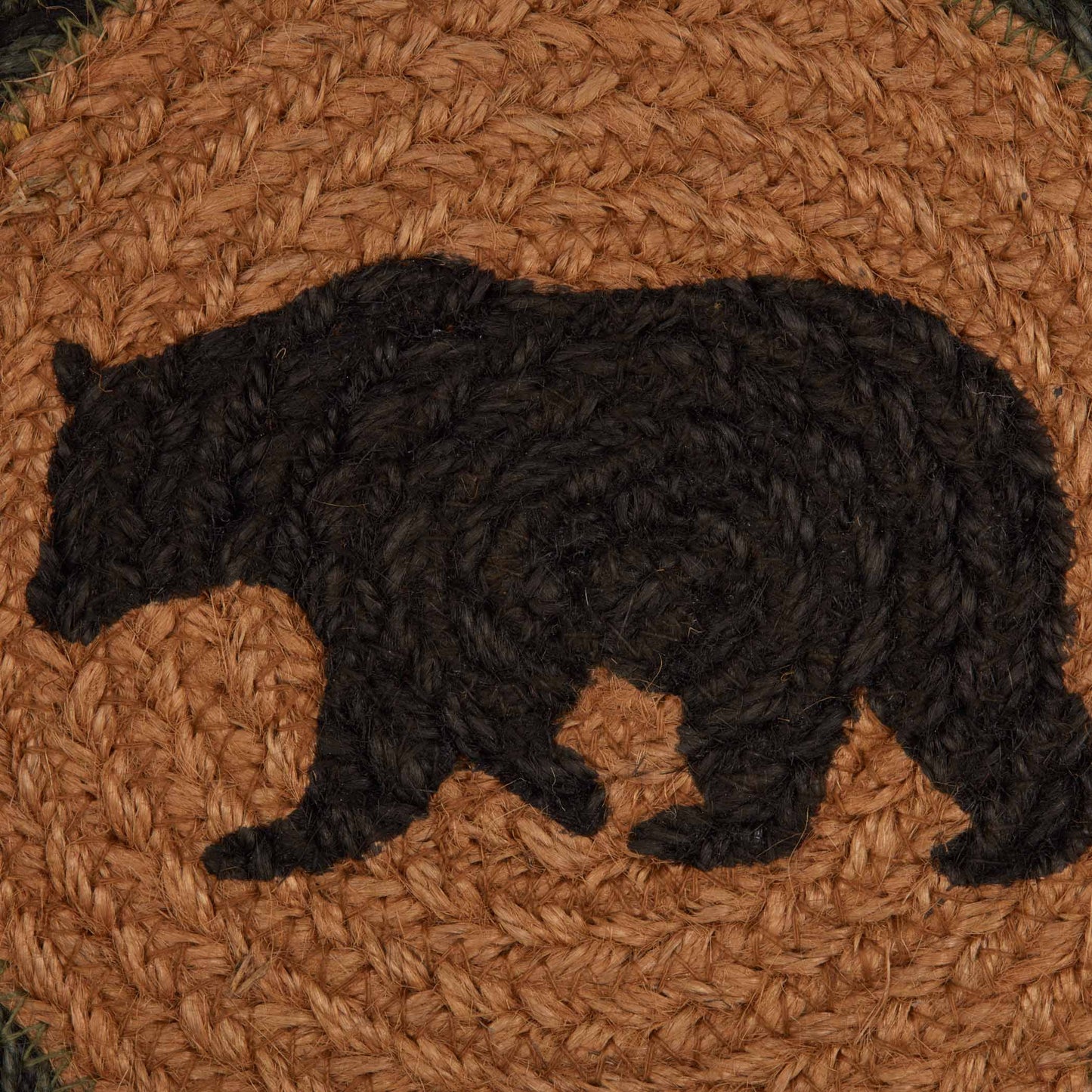 Wyatt Stenciled Bear Jute Trivet 8 - 3 Feathers Design and Graphics & 3 Feathers Mercantile
